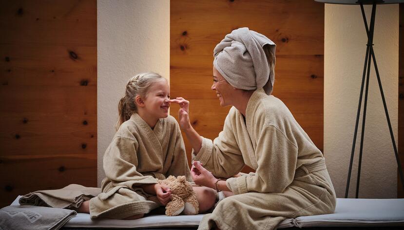 mother with child on wellness holiday