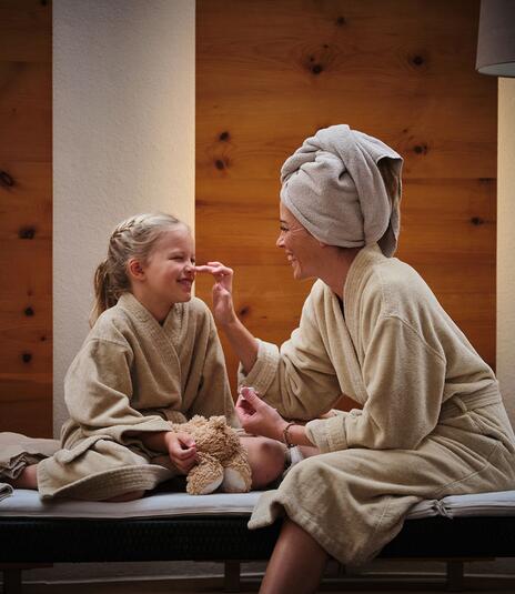 mother with child on wellness holiday