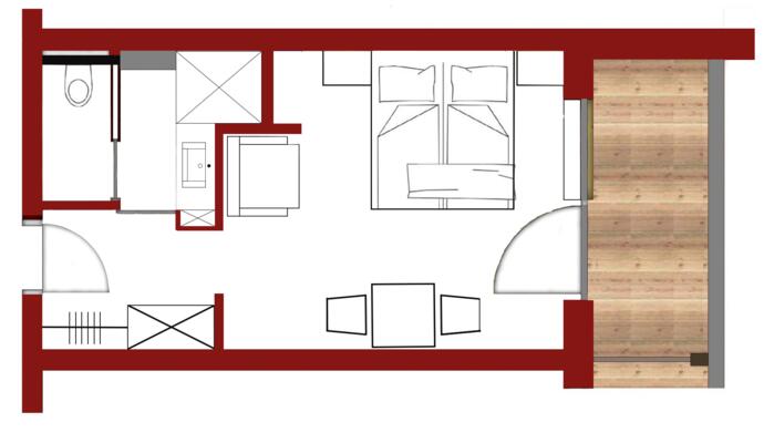 sketch Aktiv room Salzburger Hof