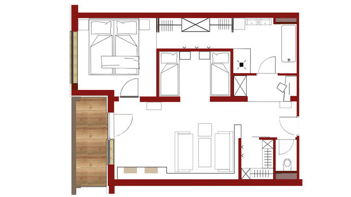 sketch family room Leogang