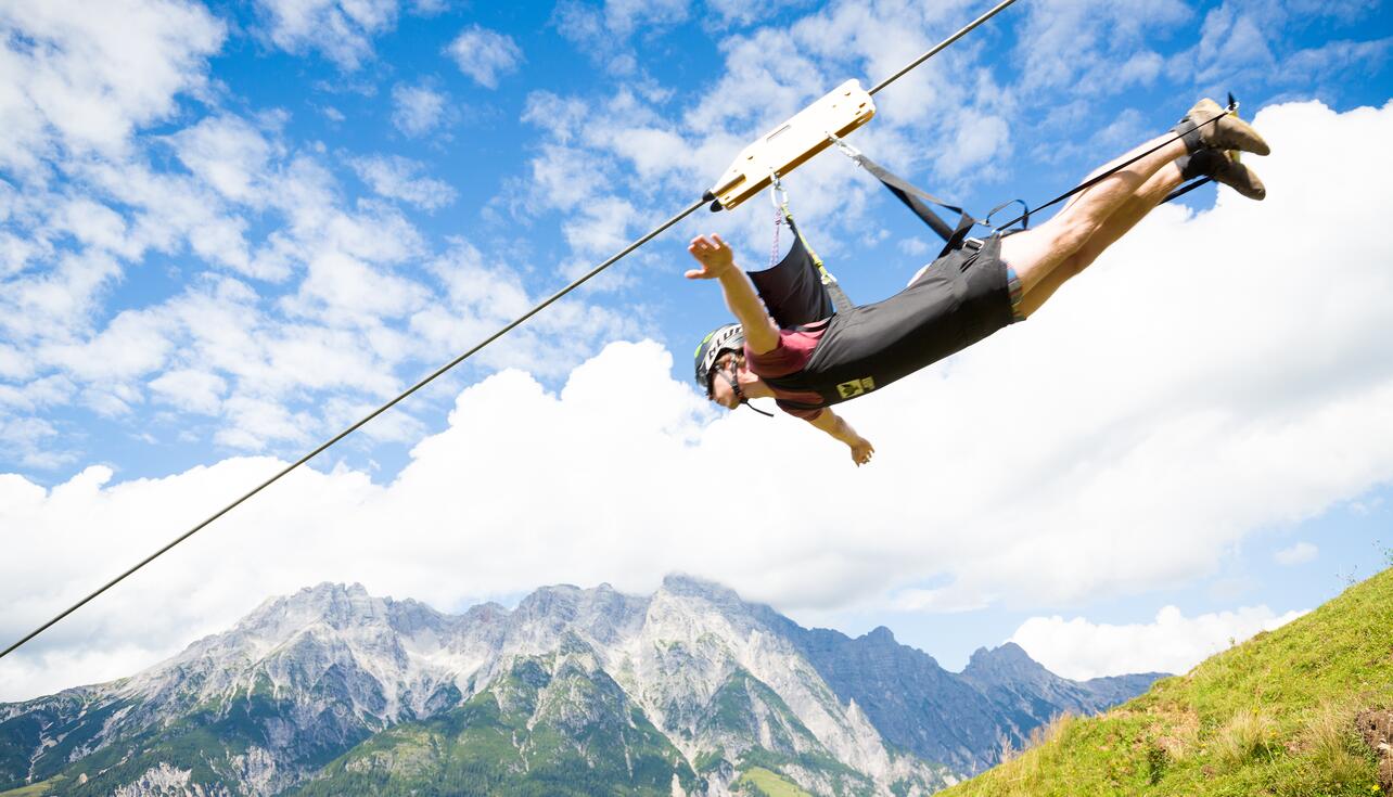 Flying Fox Leogang in summer