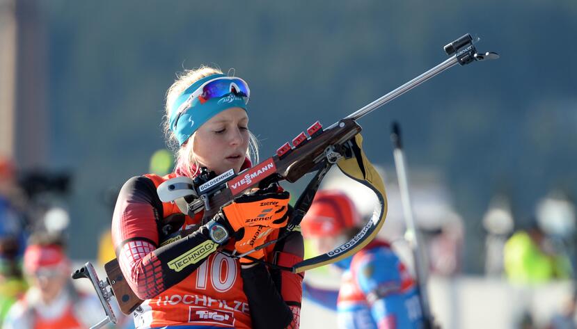 female biathlon athlete Hochfilzen